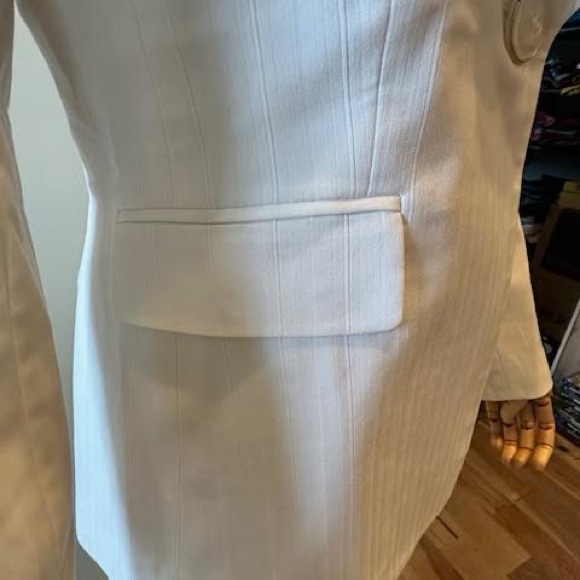 Tahari Cream Pinstripe Suit Set - Picture 8 of 11